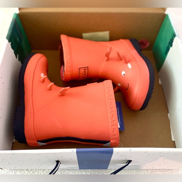 🐸Joules Kids Welly Rain Boots - 🦀 Last 3 in Adorable Styles: Frog Crab Ladybug!🐞 - Picture 7 of 16